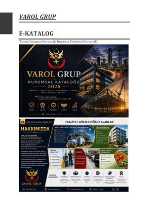 Varol Grup E-Katalog 2026 e-katalog kapak görseli